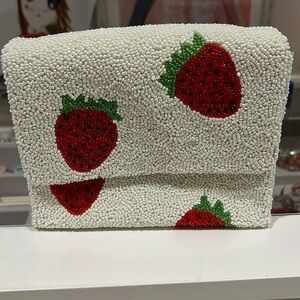 Beaded strawberry bag